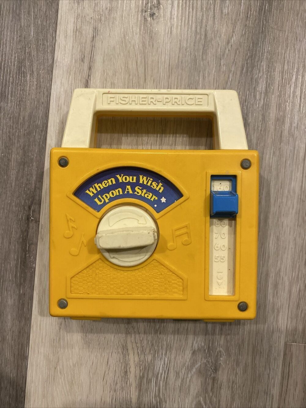 Vintage 1980 Fisher-Price When You Wish Upon A Star Toy Wind-Up Music Box Radio